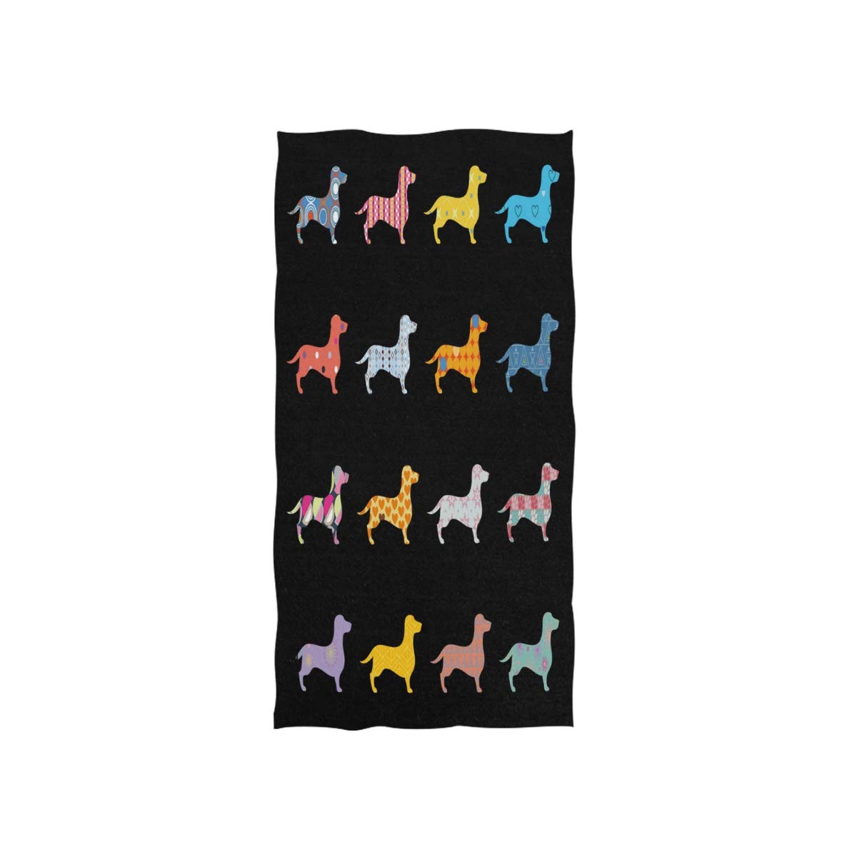 HUYGD Cartoon Dachshund Puppy Dog Soft Bath Hotel Spa Hand Gym Sport Towel 76 x 38 cm(30 x 15 Inches)