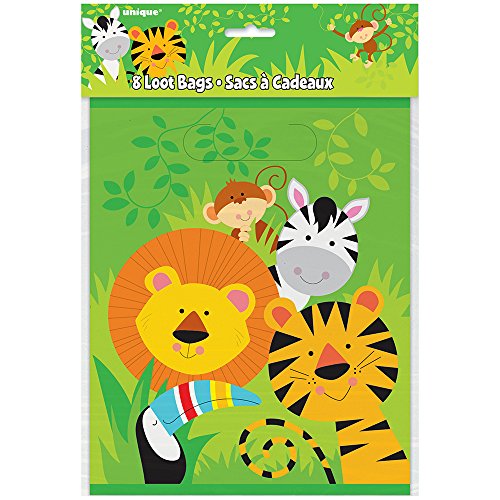 Party-artikel, jungle-dieren snoepzak. 8 Count multicolor - Image 3