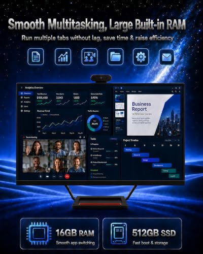 Image of All-in-One PC 23.8 inch IPS, Wireless Charging Base & Webcam