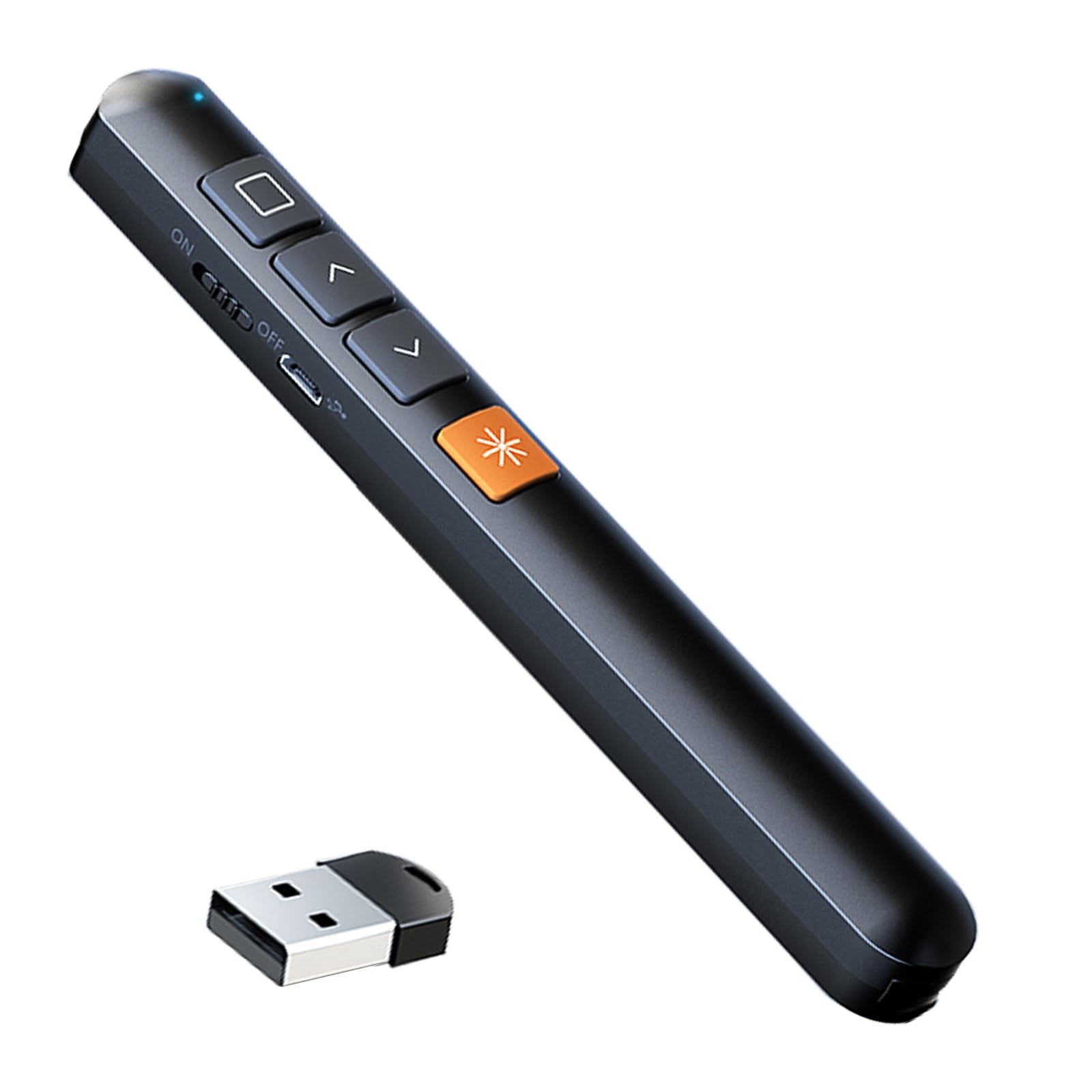 Zoerbufan Télécommande Présentation Sans Fil Avec Pointeur Laser - 2.4GHz, 100m Portée - Pour PowerPoint, Enseignement