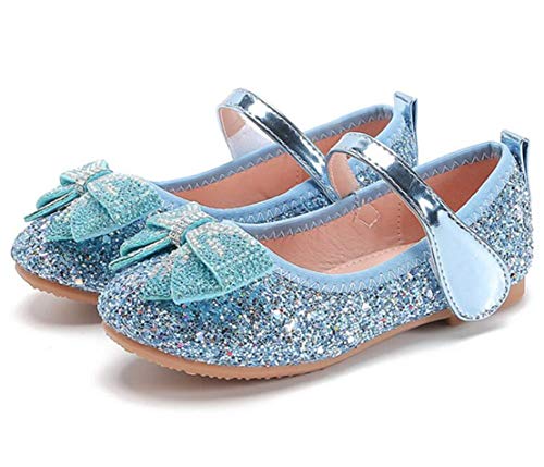Girl's Adorable Sparkly Ballerina Ballet Flats Glitter Mary Jane Princess Wedding Dress Shoes (Toddler/Little Kid)