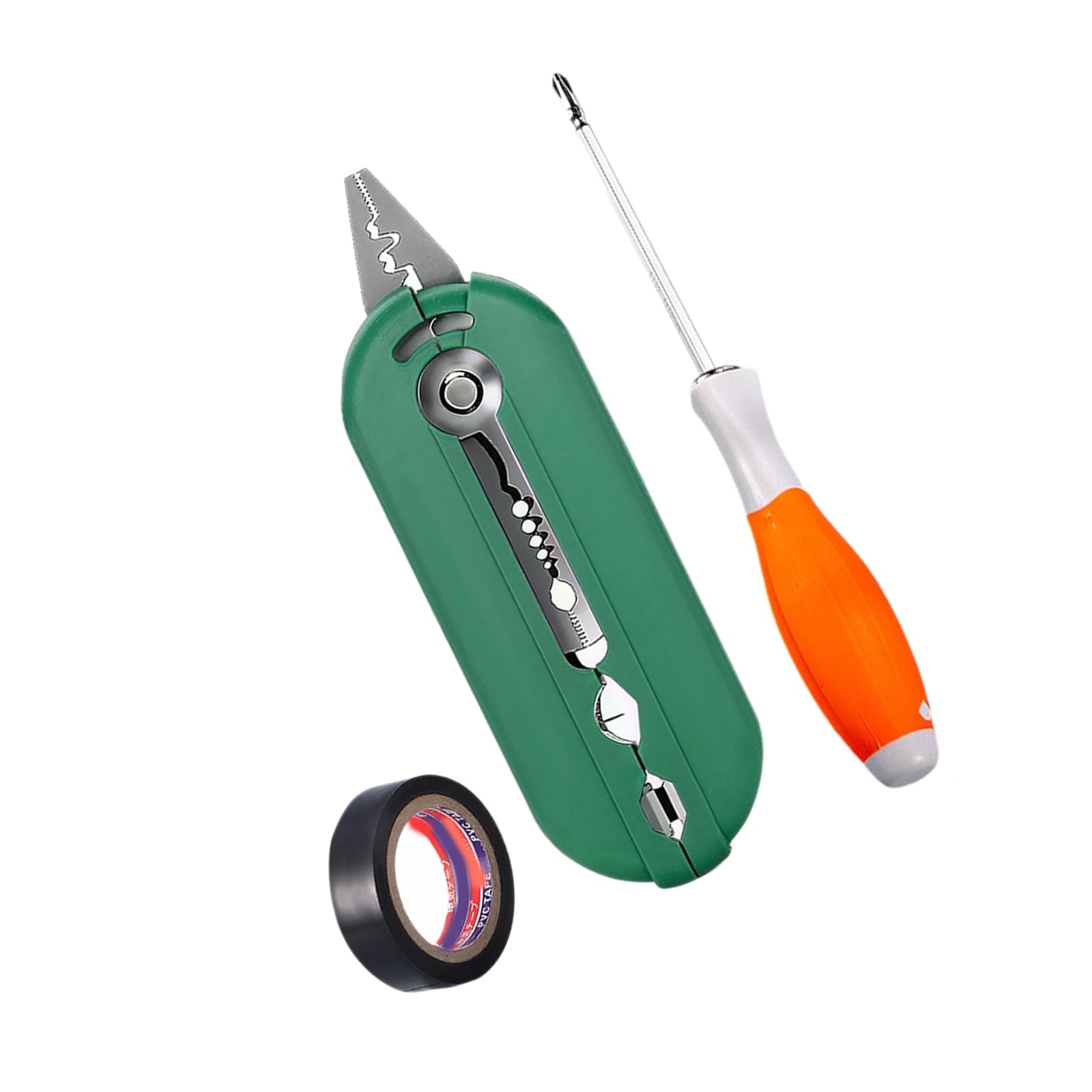 Hsioluted Professional Electrician Pliers Wire Stripping Tool With Screwdriver And Electrical Tape Included Cable Cutter