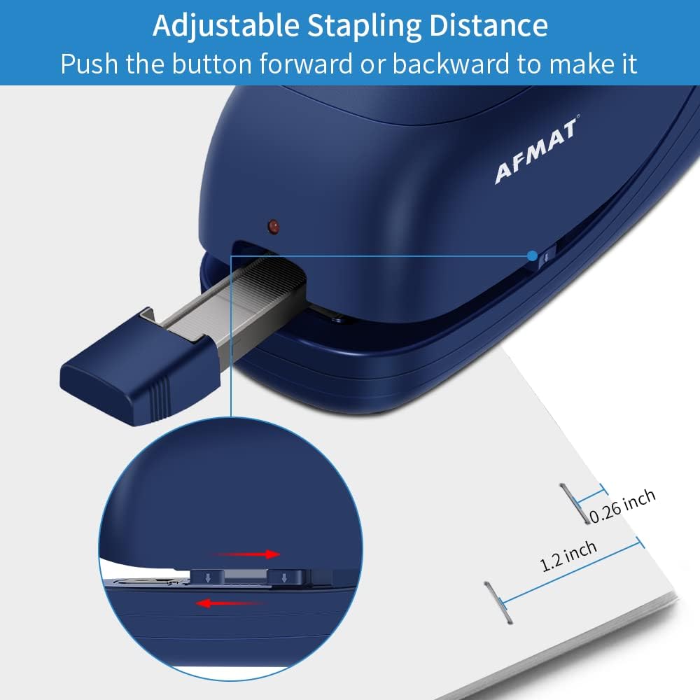AFMAT Electric Stapler Desktop, Automatic, Heavy Duty, 25 Sheets, Blue