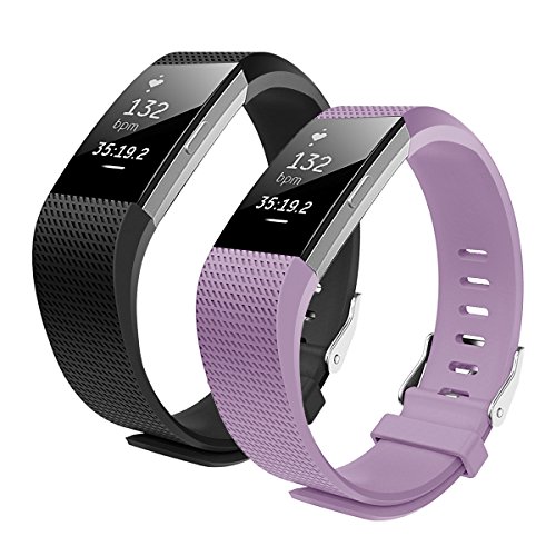 Bepack Fitbit Charge 2 Correa de Reemplazo, Pulsera de Silicona Suave Adjustable, Accesorios para Fitbit Charge 2