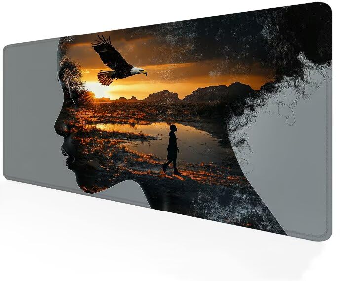 Tapis de souris XXL Aigle idéal pour organiser un bureau de télétravail ou setup gamer
