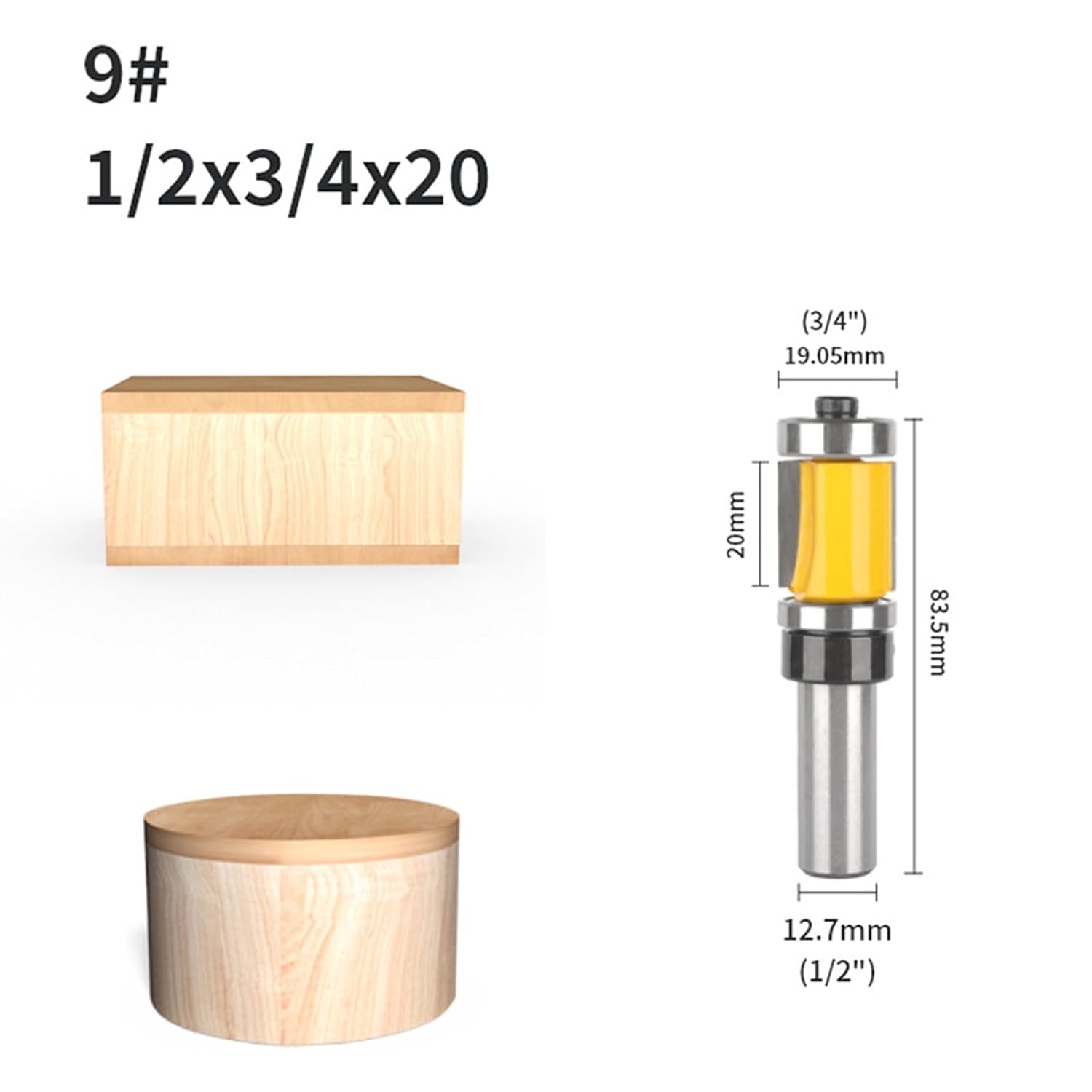 Professional Woodworking Router Bit 1 / 2inch Shank Suitable for Mortise Joinery and Slotting Tasks Router Bit