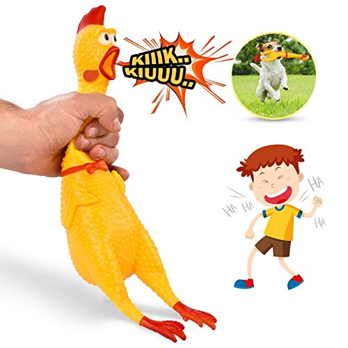 Image of Sage Square Hilarious 32cm Squeaking Screaming Chicken Toy for Kids, Silly Squeezing & Squawking Novelty Gift Idea � Vibrant Colors & Wacky Design