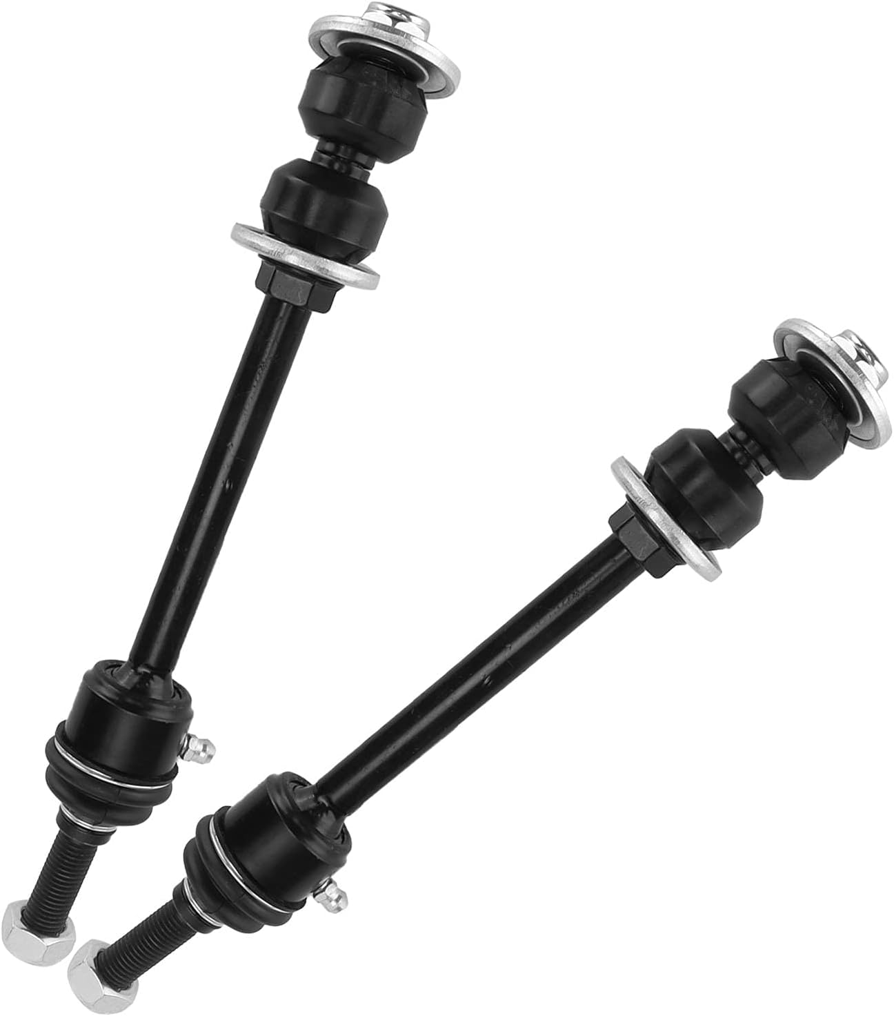 Aramox 2 Pièces Liens D'extrémité de Barre Stabilisatrice Avant, Remplacement de Lien de Barre Stabilisatrice Anti-roulis Noir pour 1500 5LUG 4WD 2006-2017