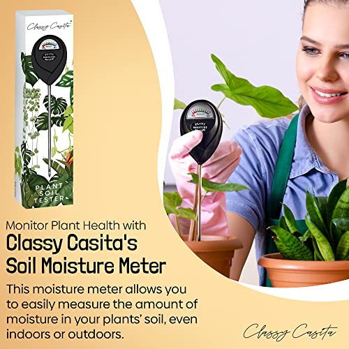 Classy Casita Soil Moisture Meter: Houseplant Care with eBook - Hydrometer Sensor For Plants - Essential Moisture Meter for Indoor & Outdoor Plants - Gardening Gadgets & Houseplant Accessories - White - Image 6