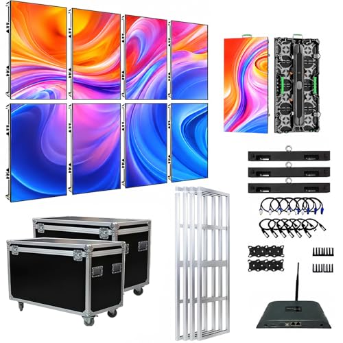 Image of LED Display Wall Panel | 3840Hz High Refresh Rate|P1.8 P2.9 P3.9 P4.9 P6 | IP65 Aluminum Cabinet,for Stage , Wedding Parties, Exhibitions, and Event Broadcasts (16, P4.81, 50*100cm(1.64ft*3.28ft))