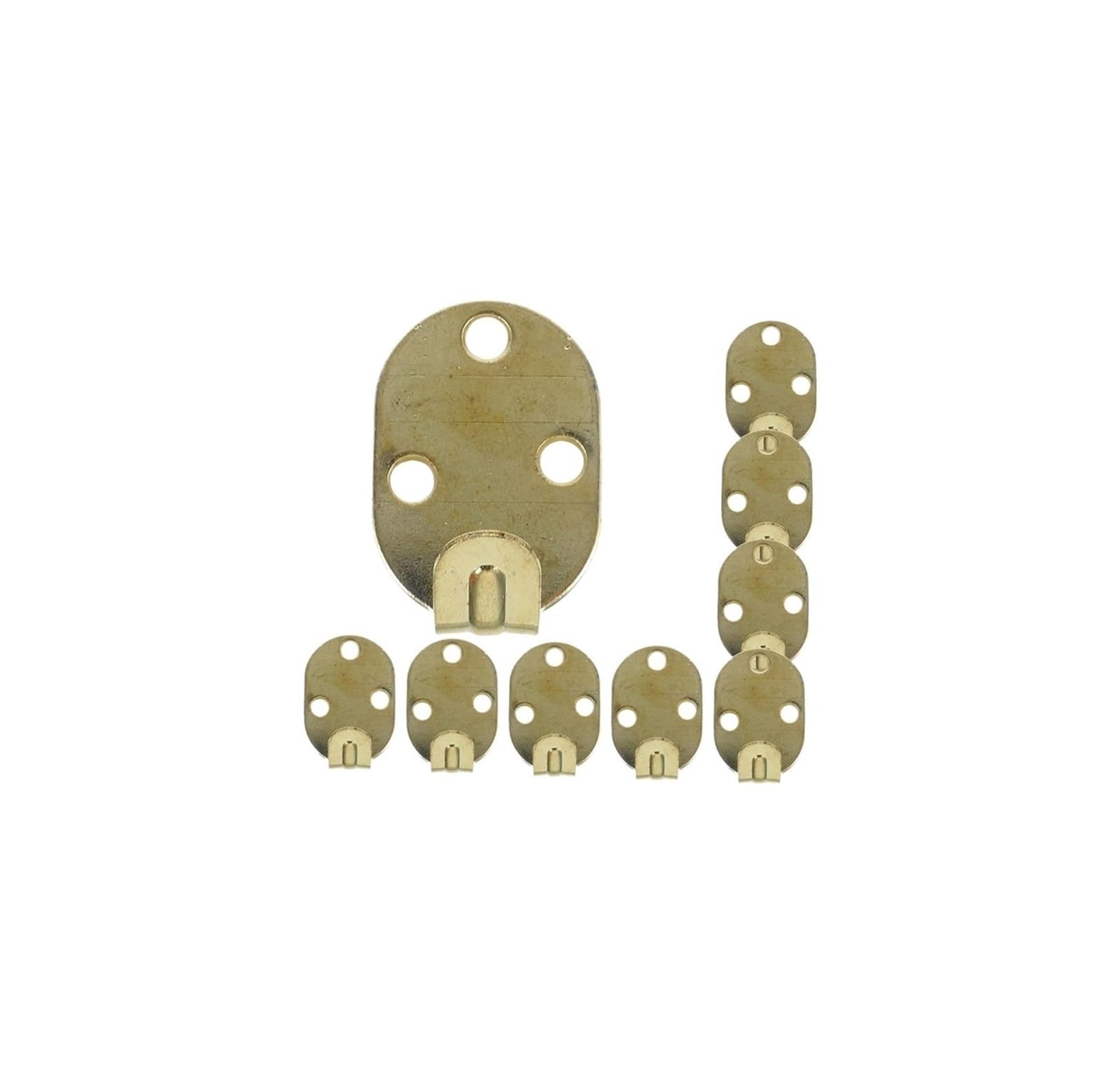 FGJsfhrDTU Picture Hanging Hooks, Wall Mounted Golden 4.1x2.9x1.3cm 10 Pcs