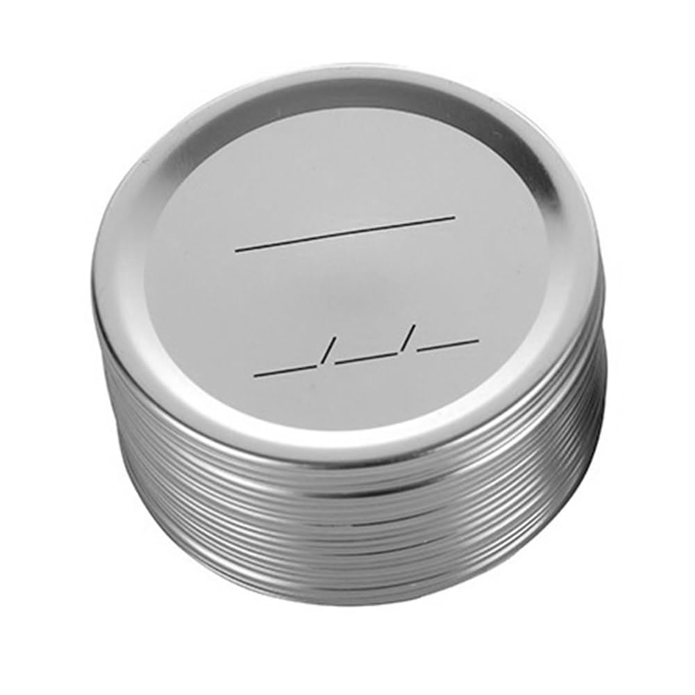 CTRLZS 50PCS Jar Lids Wide Mouth Canning Lids Reusable Metal Canning Jar Leak-Proof Split-Type Canning Caps 70mm
