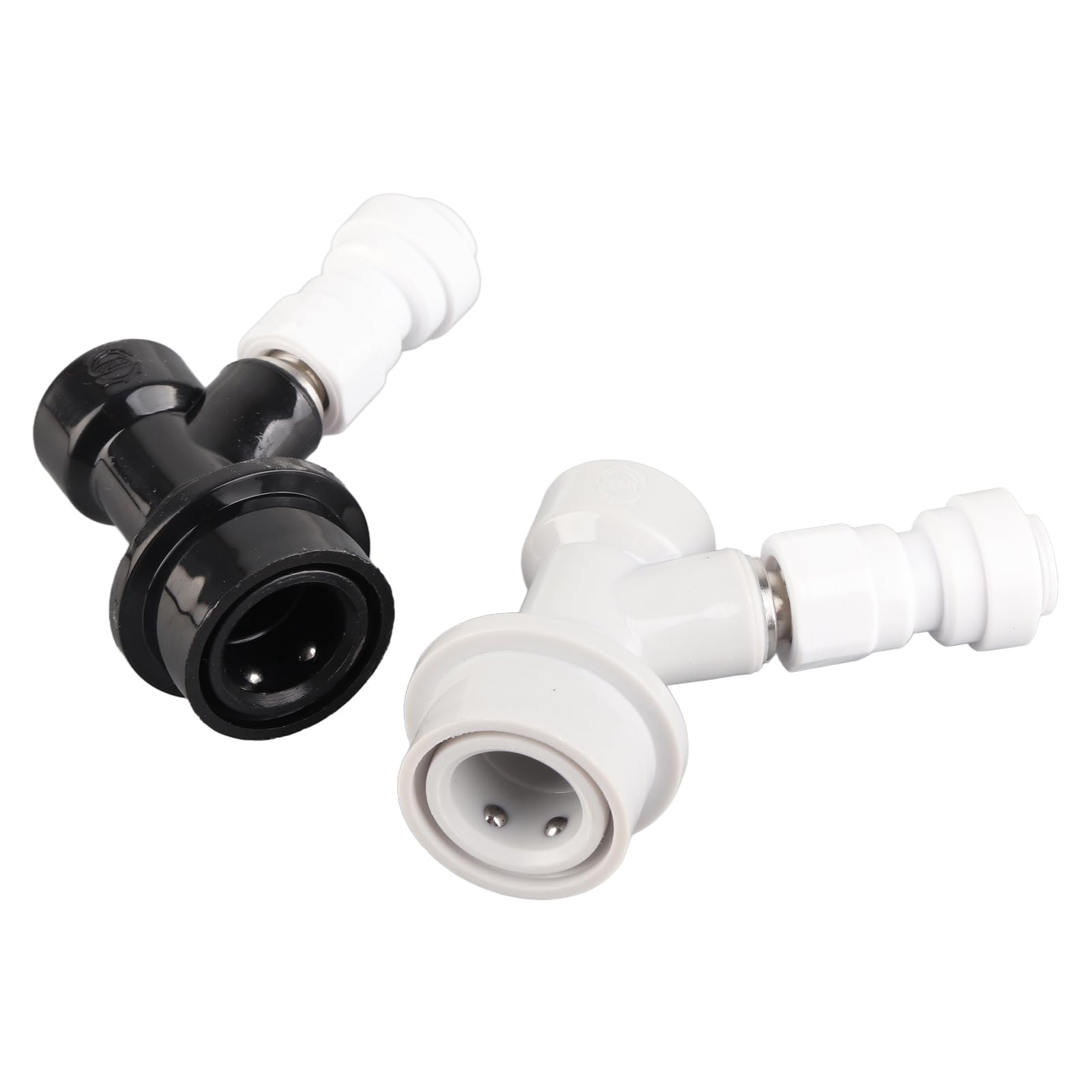 2 Stück Home Ball Lock Keg Connector 8 Mm 1 4 Zoll FFL Quick Push Fit Connector Es Ist für Gas- und Flüssigkeitsstopfen Geeignet Push 8 Mm 1 4 Zoll Home Ball Fit Connector