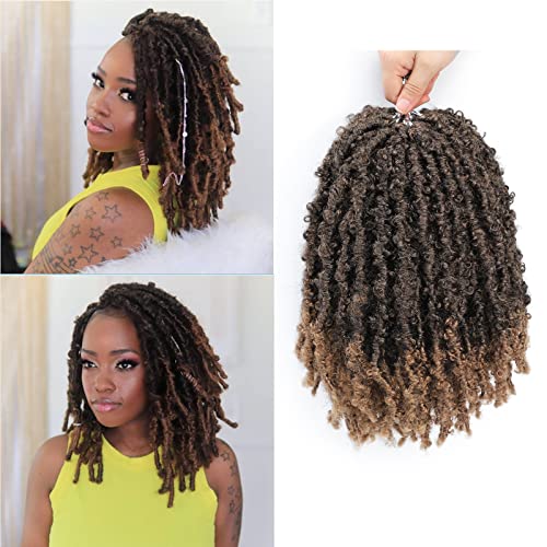 Butterfly Locs Crochet Hair 10 Inch Crochet Butterfly Locs Faux Locs Crochet Hair Butterfly Crochet Locs Hair 8 Packs Crochet Braids Pre-Looped (10Inch 8Packs, #1B/27)