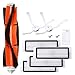 Charminer Accesorios Compatibles para Aspiradora Xiaomi Vacuum 1/2 Robot Recambio de Roborock s50, 1 Cepillo Central + 2 Cepillos Laterales + 1 Auxiliar de Limpieza + 4 Filtros HEPA