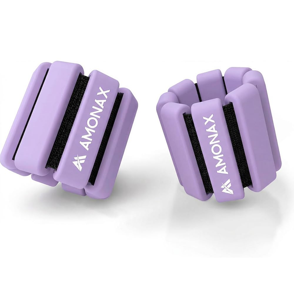 Amonax Adjustable Ankle and Wrist Weights Set, Fitness Leg Weights for Women Men, 1lb/2lb Pair for Strength Training, Pilates Weights Running Swimming Weights, Hand Arm Weights for Yoga, Dance — image 1