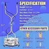 PWACCS 20 Pressure Washer Surface Cleaner, Stainless Steel Power Wash Surface Washer with Dual Handle & 4 Wheels, 4500 PSI Pressure Washer Scrubber for Cleaning Concrete, Cement, Patios and Driveways