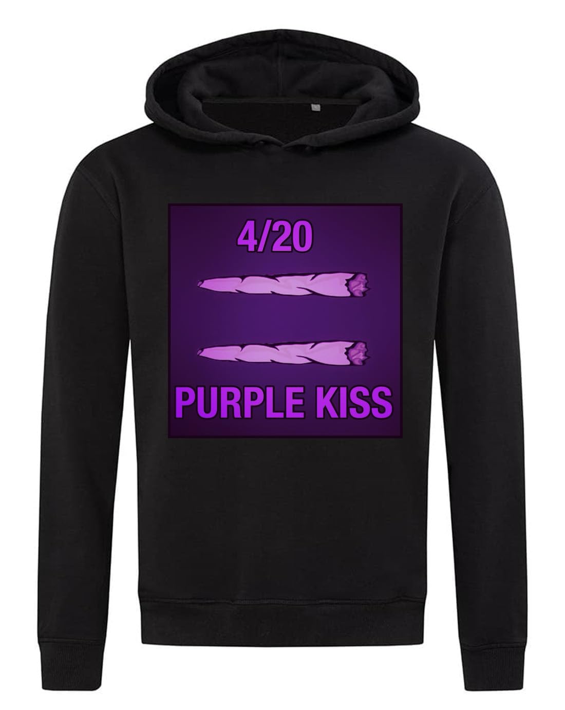 420 Purple Kiss Felpa con cappuccio in misto cotone nero