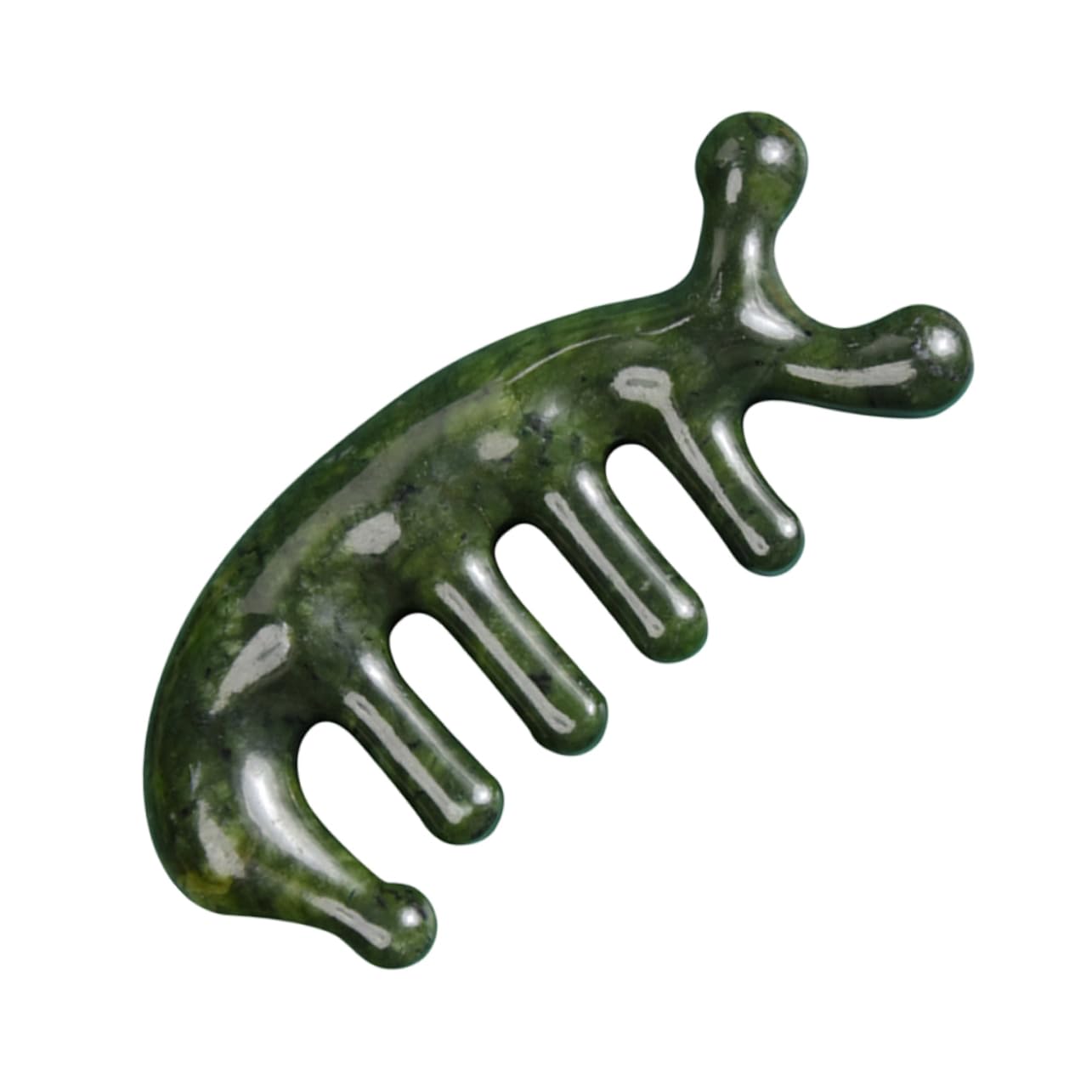 FRCOLOR 4stücke Jade Kopfhaut-massagebürste Ergonomisches Massage-tool Für Entspannende Kopfhautmassagen Für Zuhause Und Unterwegs Aus Grünem Jade Mit Glatter Oberfläche Und Feiner
