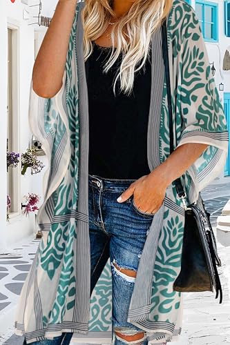 Image of Women's Kimono Beach Cover up for Summer Bathing Suits Cardigans Casual Loose Swimwear 2026