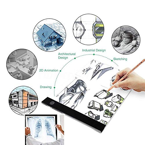 Wuxingmeili WUXINGMEILI- LIGHT PAD Ultra-Thin A5 Portable Led Light Box Tracer W/Usb Cable Dimmable Brightness Led Artcraft Tracing Light Box Light Pad thumb #4