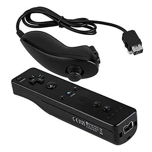 yinwen220us Black Remote Nunchuck Controller Set for Nintendo Wii