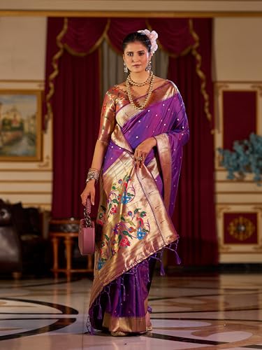 Image of SWORNOF Womens Kanjivaram Banarasi Silk Saree Kanchipuram Patola saree