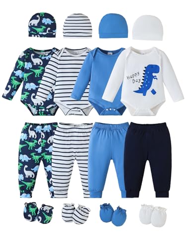 Image of Baby Layette Sets Unisex Newborn Baby Boys Girls Essentials Gift Set 16-Piece Infant Baby Outfit Clothes