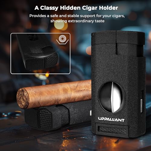 Encendedor para cigarros con cortador y soporte miniatura 5