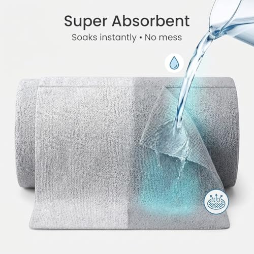 Image of Microfiber Cleaning Cloth Roll 20 Sheets | Reusable Washable Tear Away Cloth Towels | Kitchen & Car Cleaning Microfiber Roll 25x25 cm (Multi Color) Pack of 1