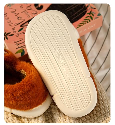 Image of Cat Paw Slippers - Unisex Adults & Kids - Beige - Slip-On - Plush & Memory Sponge Interior - Anti-Slip EVA Sole - Washable - Home Slippers
