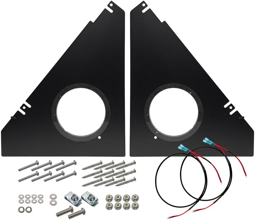 UTV Stereo Polaris Ranger 1500 Front Overhead Speaker Adapters - Pair of 6.5” Speaker Mounts, Max 2.38” Depth (for 6 Seat Models ONLY)