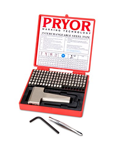 Pryor TIFH030 Interchangeable Steel Type Fount Set, Complete with Hand Holder, 1/8