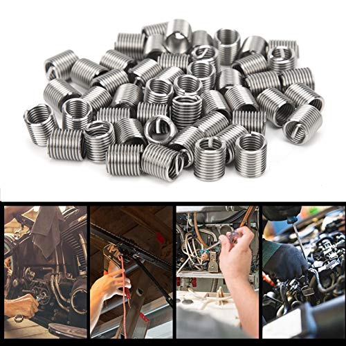 50 Pezzi Inserti Filettati, M8 X 1,25 X 2D