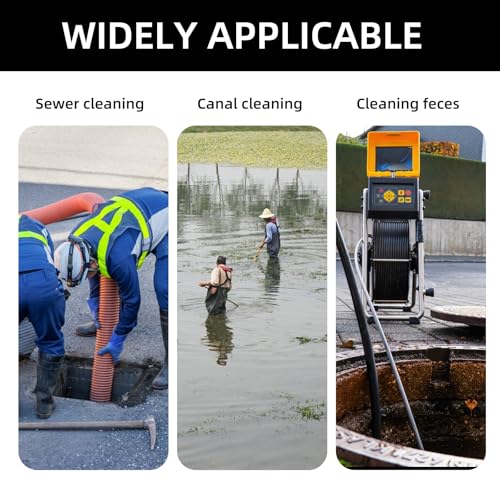 Siebschaufel,Karbonstahl Entwässerungsleckspate Schlammschaufel Abflussschaufel Kanalisation für Die Bepflanzung Und Umpflanzung Von Gärten Zur Abwasseraufbereitung,Schmutzwasserwerkzeug (Rund)