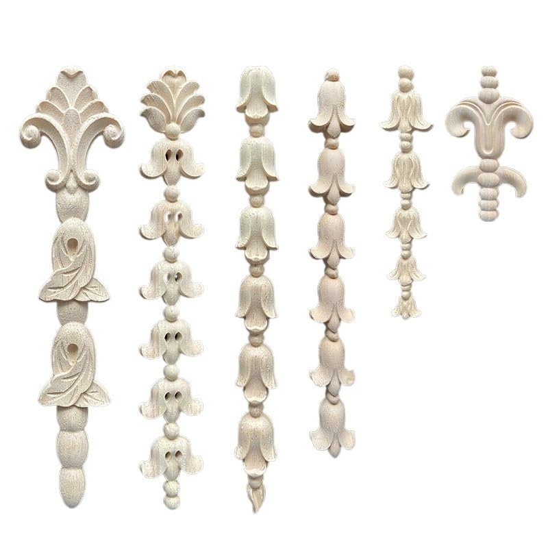 Fregi In Legno Decorativi Per Mobili Statuette in legno Accessori for mobili artigianali Applicazioni Sculture in legno Decorazioni for la casa Decalcomanie in legno for pareti Fregio Legno(A-40cmX4cm