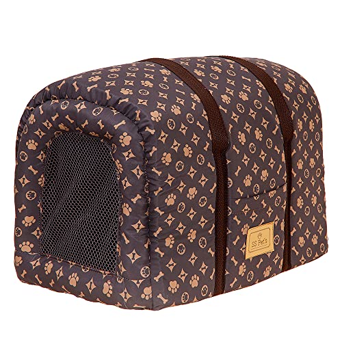 SS Pets Bolsa de Transporte Pata Charme Marrom