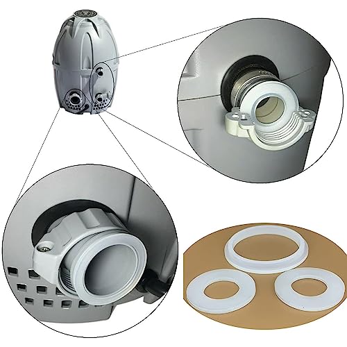 JZSMY Connector Seals Gaskets Washers for Coleman for Lay-Z-spa, A and B/C Connector Seals Gaskets, White - Image 2