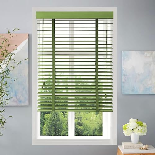 Persianas venecianas de madera de 50 mm, para oscurecer la habitación, persianas horizontales que filtran la luz natural, para dormitorio, patio, puerta y oficina (50 x 130 cm)
