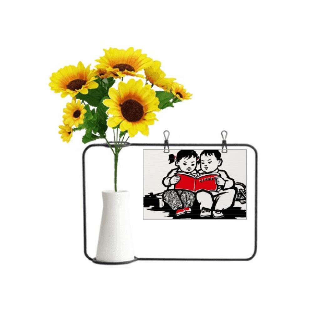 Carte de bénédiction avec tournesol artificiel pour cadeau durable