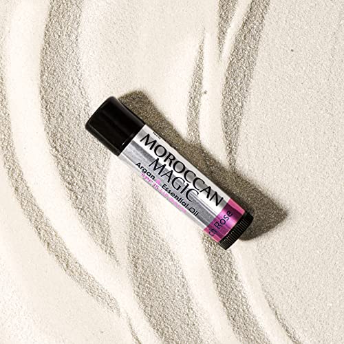 Image of Moroccan Magic Beach Rose SPF 15 Lip Balm - Rose Vanilla | Argan Oil & Essential Oils | Family Owned | Cruelty Free | 2 Pack