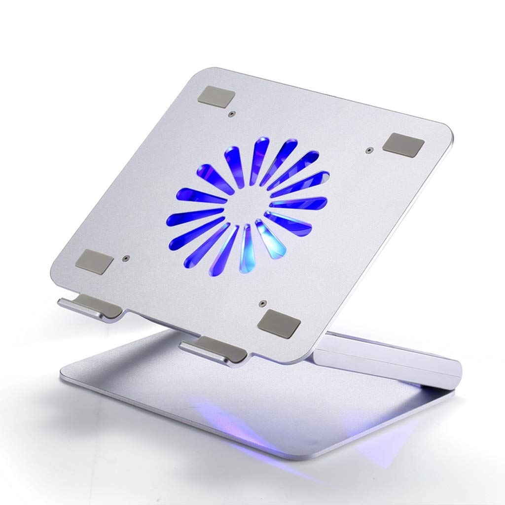 Soporte Portátil Laptop Stand, vertical portátil con ventilador de calor-Vent, ajustable ergonómico soporte de sobremesa portátil titular de plata Compatible con 17,3" y debajo de todo Portátiles
