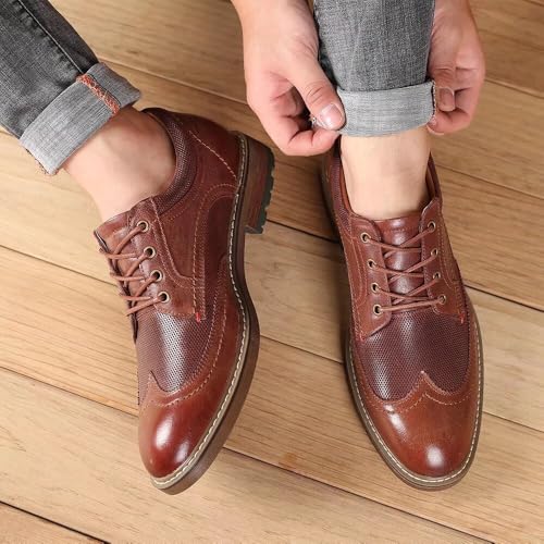 Image of Arkbird Mens Dress Shoes, Lace Up Leather Oxford
