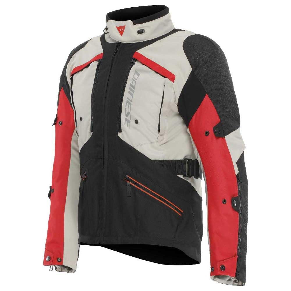 DAINESE Gullfoss D-Dry Giacca da Moto Impermeabile, Nero/Bianco/Rosso, 50