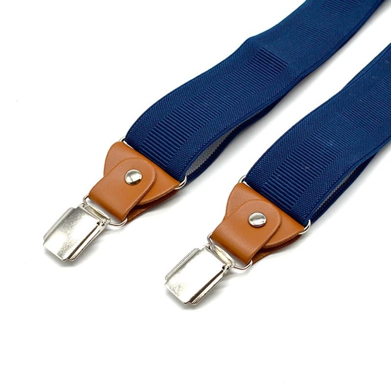 Tirantes hombres sólidos para pantalón con bandas elásticas ajustables de adulto 5