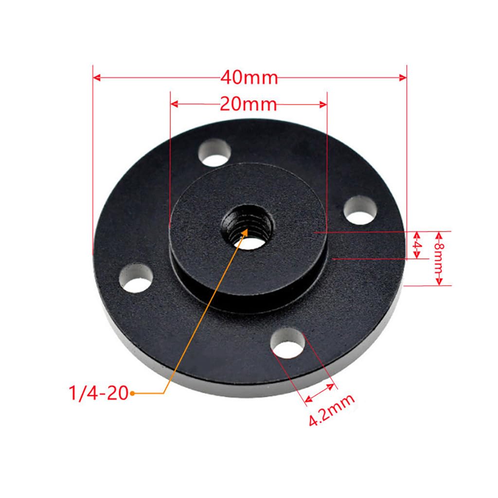 LUORNG 2 Set 1/4 Inch Thread Tripod Adapter Holder Mount Plate