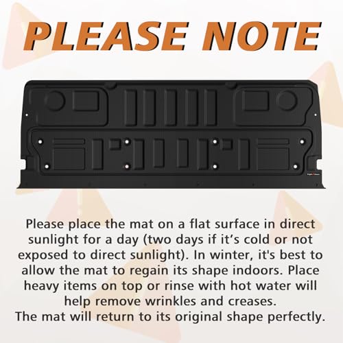 Image of TripleAliners Truck Mat Compatible with 2023-2026 Ford Super Duty F250 /F350 /F450 Accessories, Tailgate Mat Custom Fit All Weather Protection Pickup Liner, Not Fit Optional with Tailgate Step