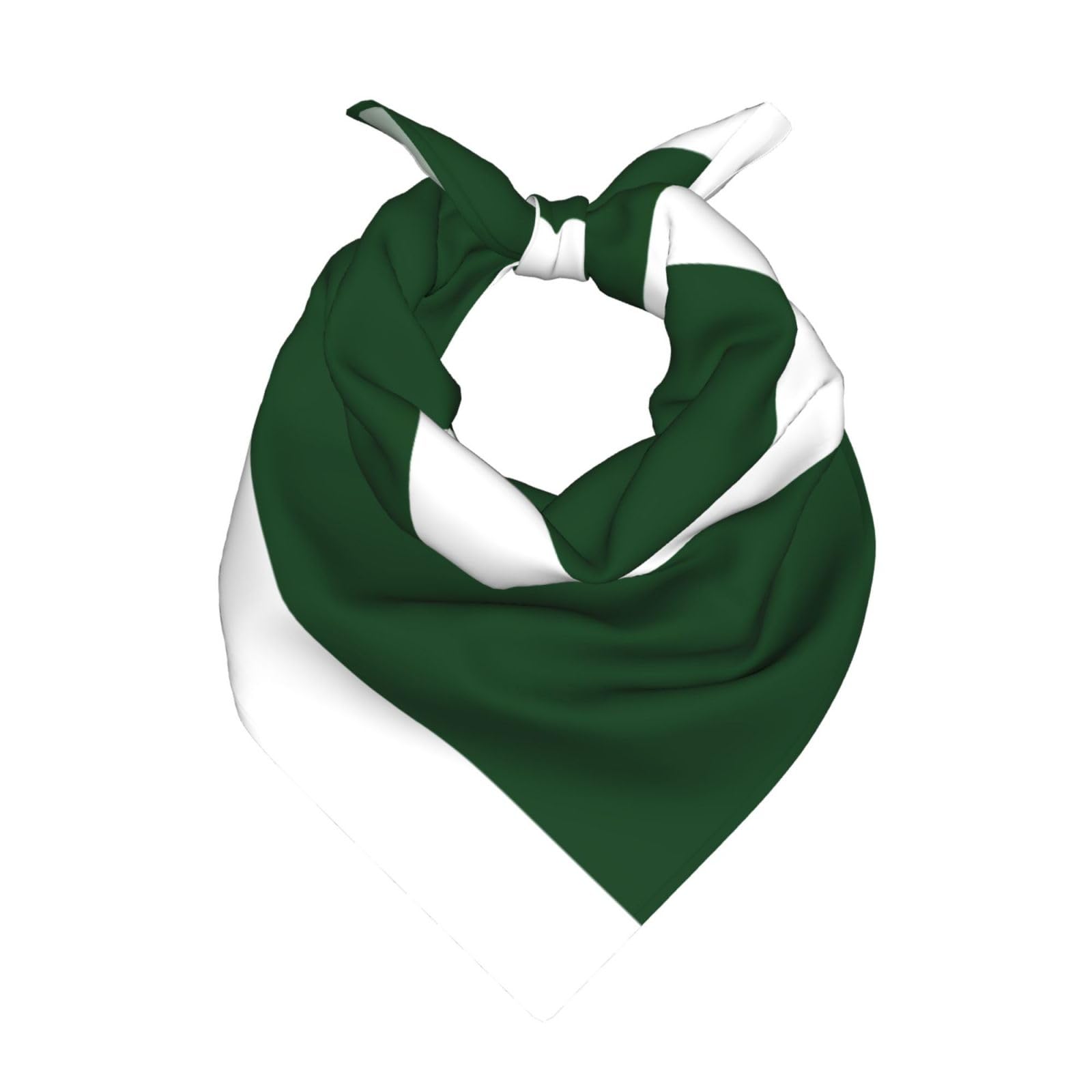 Jejea Unisex Black Flag Of Pakistan Print Large Bandana, 22" Satin Square Scarf, Versatile Headband & Neck Accessory For Men Women