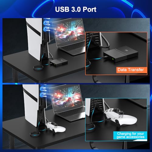 Image of Cooling Fan for PS5 Pro,Upgraded Quiet Cooler Fan,Auto On /Off Cooling Accessories with Adjustable Speed,LED Light,USB 3.0 Port for PlayStation 5 Pro Disc /Digital (Not for PS5 /PS5 Slim)