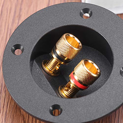 Toyvian 2Pcs 2 Vias Caixa de Alto-Falante Terminal Copo Conector Redondo Alto-Falante Vinculativo Po